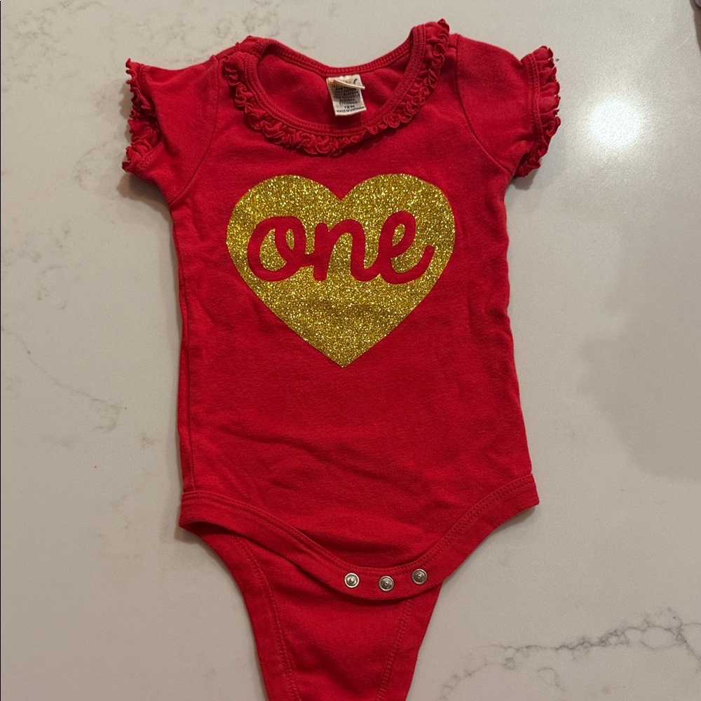 Red and Gold Kids One Piece